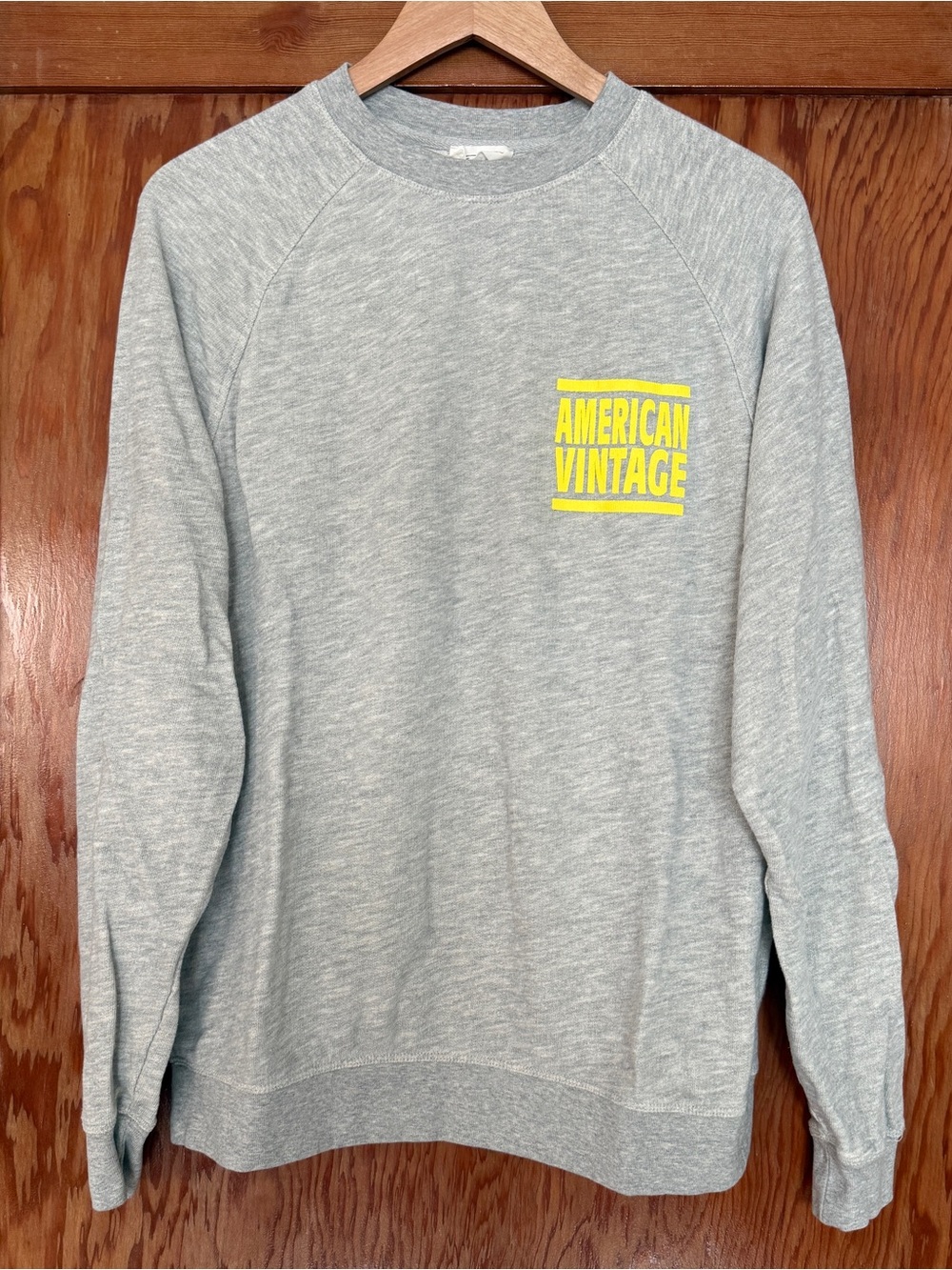 American Vintage brand men’s sweatshirt Zofbay heather grey - Picture 3 of 7